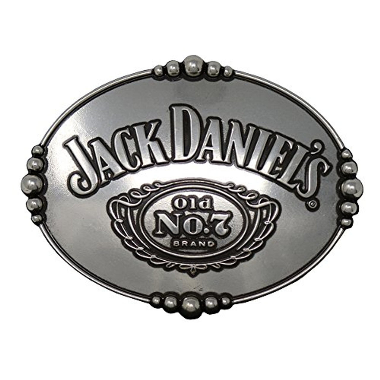Jack Daniels Old No 7 Beaded Edge Belt Buckle - Jackson's Western
