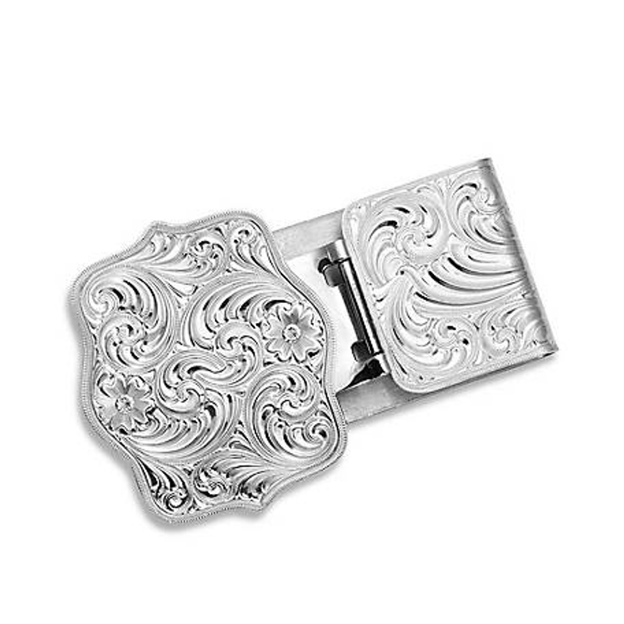 Montana Silversmiths Mini Belt Buckle Silver Hinge Western Money Clip -  Jackson's Western