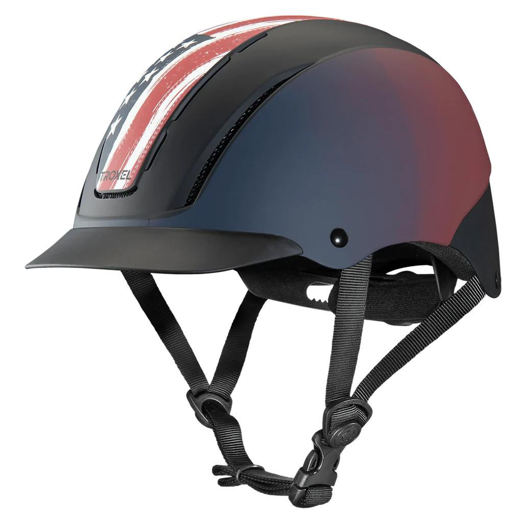 Troxel Spirit Freedom US Flag Riding Helmet | JW Stores display picture 1