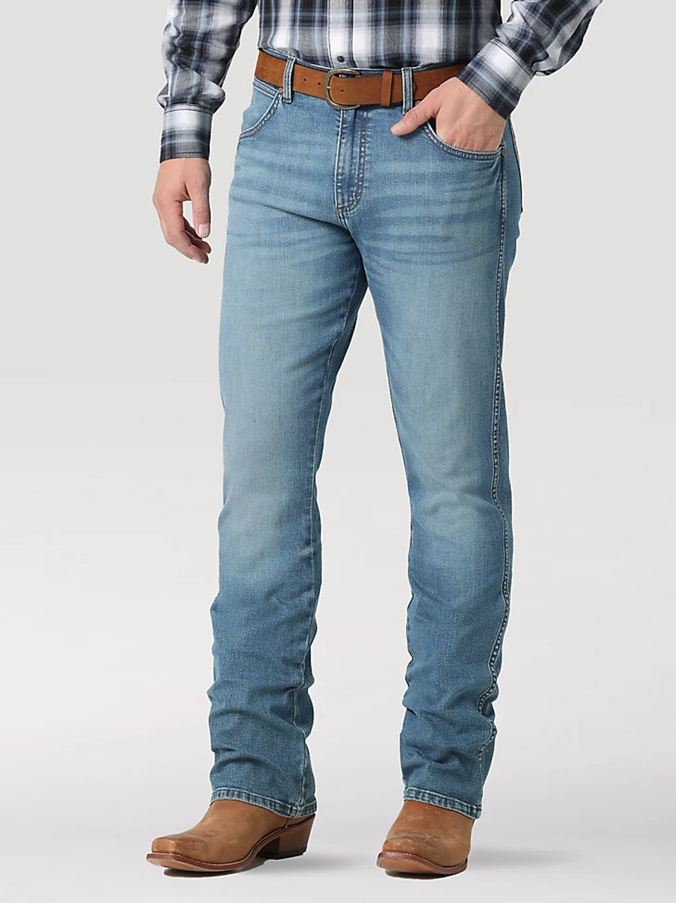 Mens wrangler slim on sale fit bootcut jeans