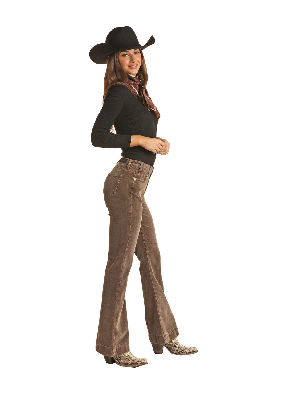 Brown Corduroy Bell Bottom Super Flares – Run and Fly