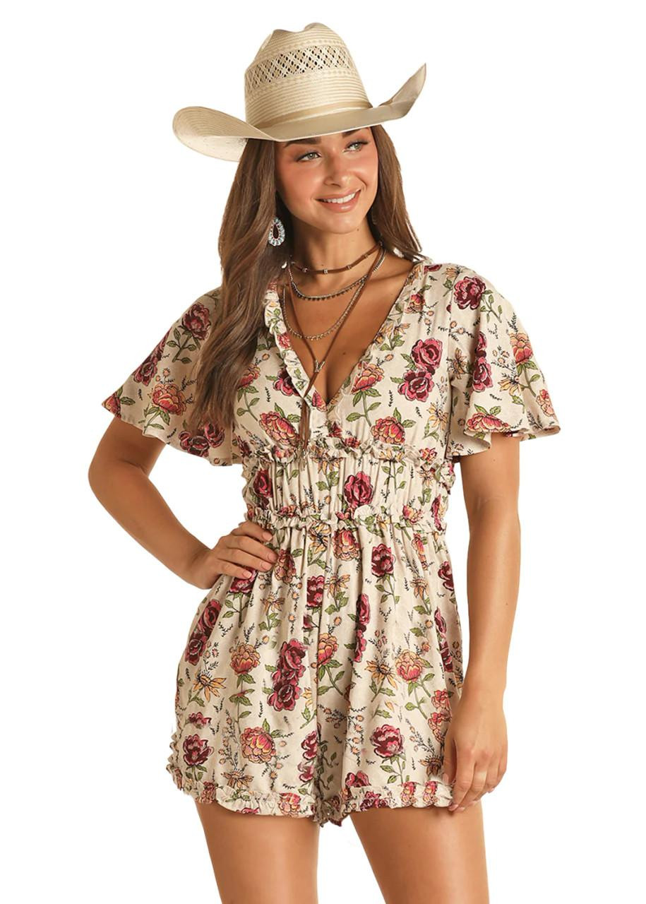 Rock & Roll Women's Floral Romper - Jackson's Western