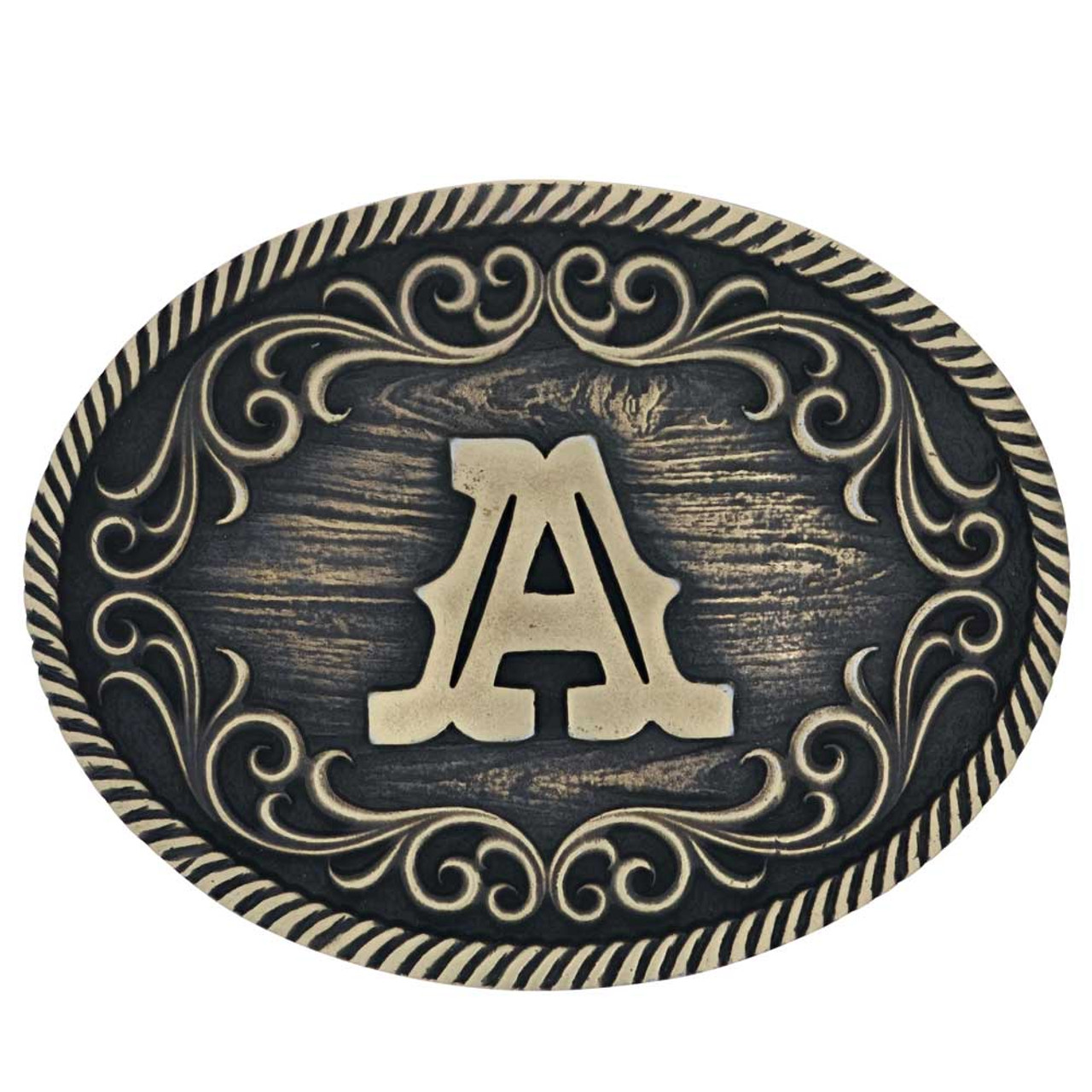 Montana Silversmiths Filigree Initial A Western Belt Buckle