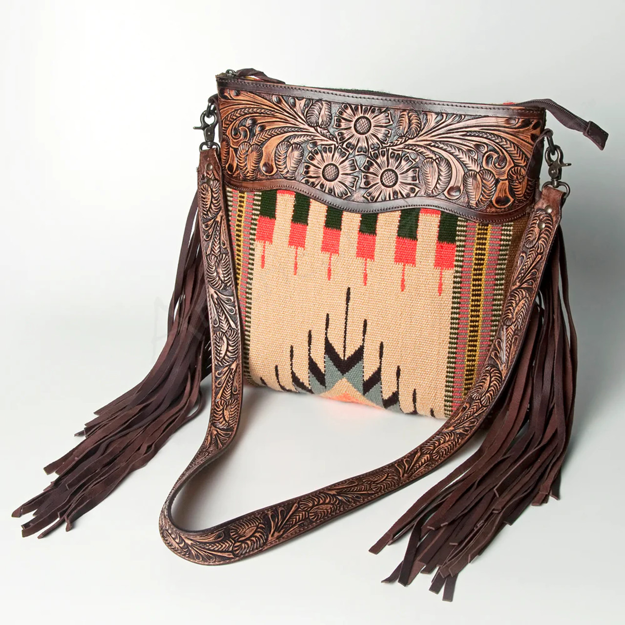 Boho Camel Leather Western Crossbody Purse – Bella Cowgirl Boutique