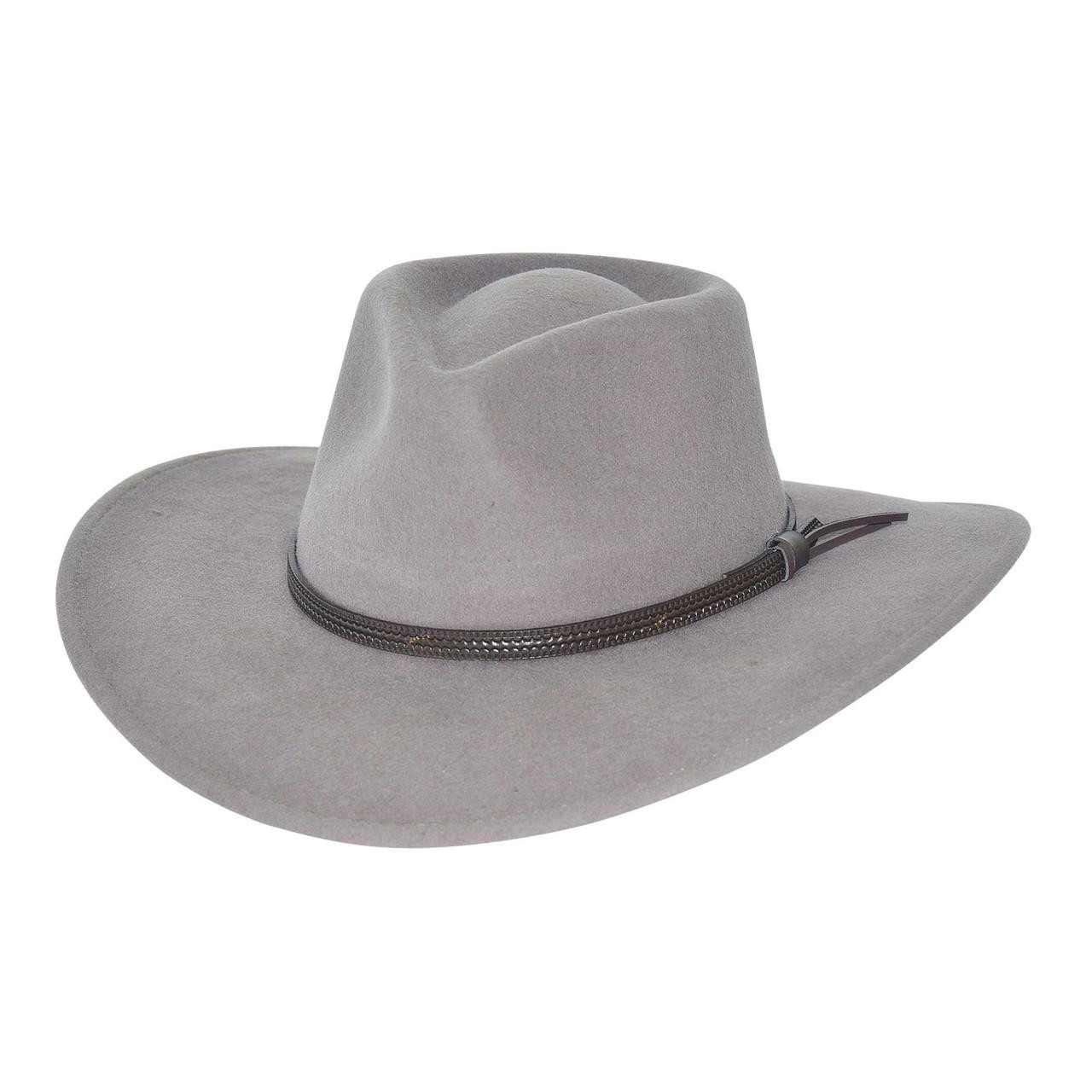 Boho Western Wool Hat – Bullhide Easy Goin’ Sand Felt Hat with Leather Band (M) Montecarlo / Bullhide Hats - Pistol Creek - Wool GUS Western  main image 2