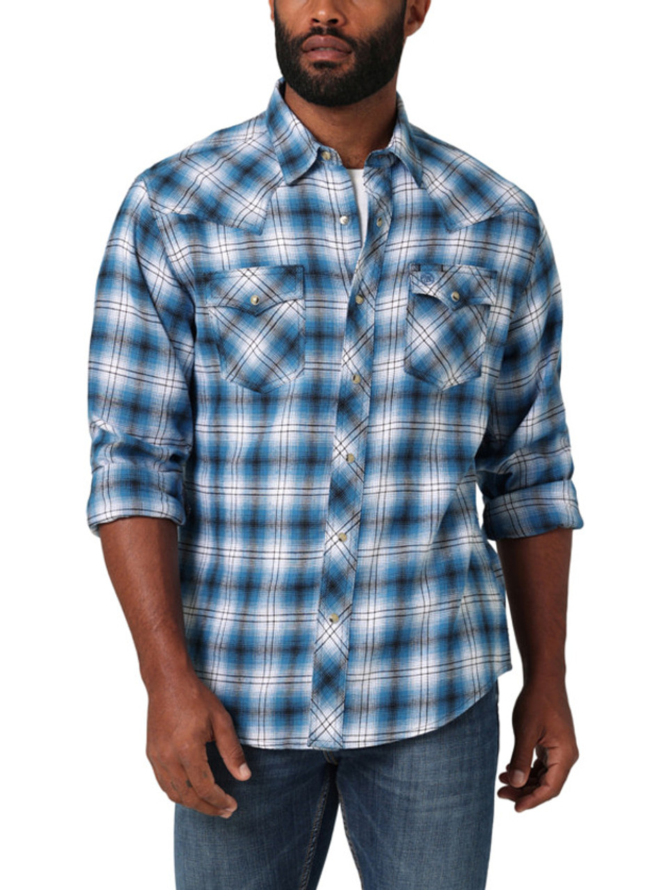 Men's Retro Blue Flannel