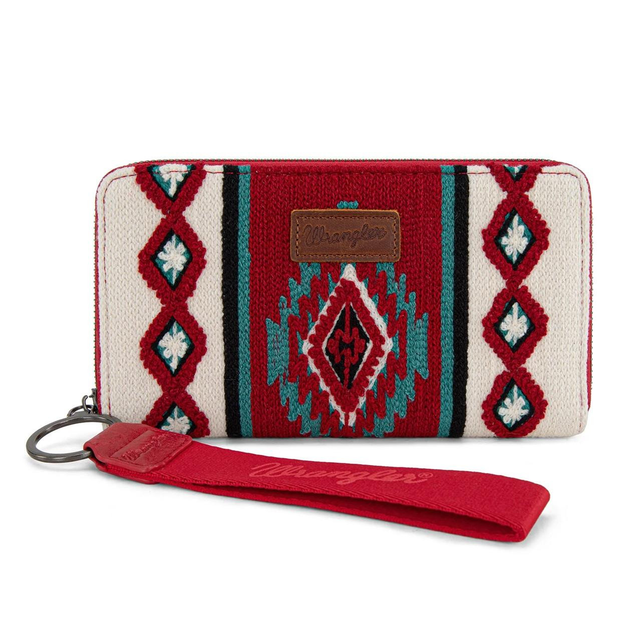 Montana West Wrangler Burgundy Knitted Wallet | JW Stores
