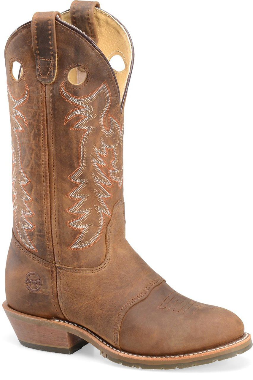 Round toe hot sale cowboy work boots