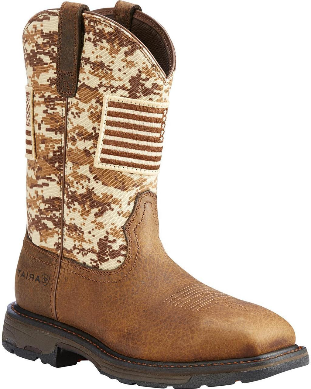 camo american flag boots