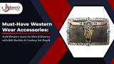 Must-Have Western Wear Accessories: Style Western Jeans for Men & Women with Belt Buckles & Cowboy Hat Bands