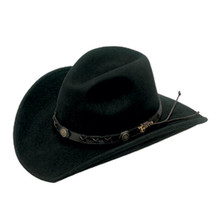  M&F Western Unisex Black Twister Dakota Crushable Wool Cowboy Hat 