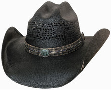 Bullhide Black Corral Dust Straw Hat