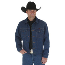 WRANGLER Wrangler Men's Prewashed Denim Cowboy Cut Unlined Denim Jacket WRANGLER Wrangler Men's Prewashed Denim Cowboy Cut Unlined Denim Jacket