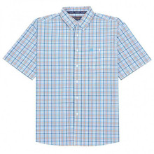 WRANGLER Wrangler Men's Light Blue George Strait Plaid Western Shirt WRANGLER Wrangler Men's Light Blue George Strait Plaid Western Shirt