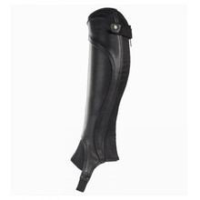 HORZE Horze Supreme Quinton Unisex Black Leather 1/2 Chaps HORZE Horze Supreme Quinton Unisex Black Leather 1/2 Chaps
