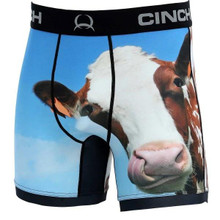 Cinch Men's Multicolor Cow Print Boxer Brief
