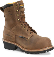 CAROLINA Carolina Men's Brown Poplar 8" Composite Toe Waterproof Logger Boot CAROLINA Carolina Men's Brown Poplar 8" Composite Toe Waterproof Logger Boot