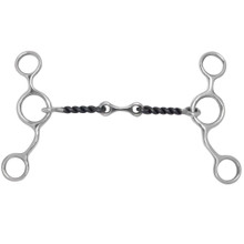 Toklat Junior Cowhorse Shank With Sweet Iron Thin Twisted Dog Bone Snaffle Bit