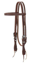 WEAVER Working Tack Chevron Designer Hardware Straight Browband Headstall 