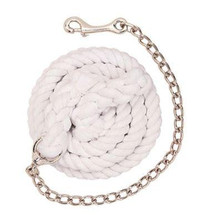 WEAVER Weaver Cotton Lead Rope With Nickle Chain and 225 Snap WEAVER Weaver Cotton Lead Rope With Nickle Chain and 225 Snap