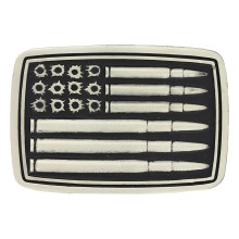 Montana Silversmith Silver Bullet American Flag Belt Buckle