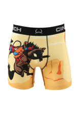 CINCH Cinch Men's Yellow 6" Bucking Bronc Cowboy Boxer Brief 