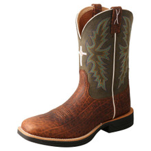 TWISTED X Twisted X Men's Brown And Green 11" Tech X Western Cowboy Boot TWISTED X Twisted X Men's Brown And Green 11" Tech X Western Cowboy Boot