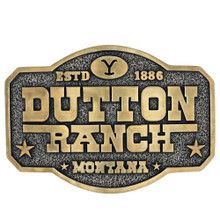 MONTANA SILVERSMITH Montana Silversmiths Yellowstone Dutton Ranch Brass Belt Buckle MONTANA SILVERSMITH Montana Silversmiths Yellowstone Dutton Ranch Brass Belt Buckle