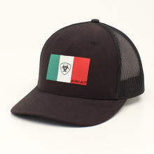 ARIAT Ariat Men's Black Mexican Flag Western Logo Cap ARIAT Ariat Men's Black Mexican Flag Western Logo Cap
