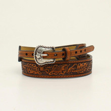 M & F Western Tooled Leather Hatband With Silver Star Buckle by M & F 