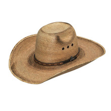 ARIAT Ariat Men's Dark Brown Fired Palm Punchy Crown Cowboy Hat ARIAT Ariat Men's Dark Brown Fired Palm Punchy Crown Cowboy Hat