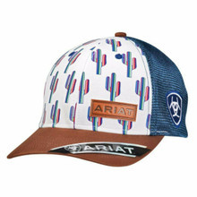 M & F Ariat Women's Cactus Snapback trucker Hat Ball Cap M & F Ariat Women's Cactus Snapback trucker Hat Ball Cap