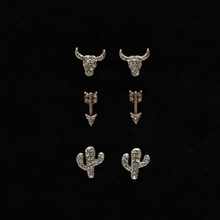 M & F Blazin Roxx 3 Piece Rhinestone Western Earrings Set M & F Blazin Roxx 3 Piece Rhinestone Western Earrings Set