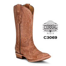 CORRAL Corral Men's Vintage Tan Cowhide J Toe Boot 