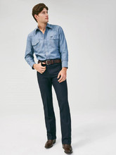 WRANGLER Wrangler Men's Navy Wrancher Dress Polyester Jean WRANGLER Wrangler Men's Navy Wrancher Dress Polyester Jean