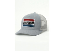 CINCH Cinch Men's Gray Denim Logo Patch Cap CINCH Cinch Men's Gray Denim Logo Patch Cap