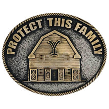 MONTANA SILVERSMITH Yellowstone "Protect This Family" Belt Buckle By Montana Silversmiths MONTANA SILVERSMITH Yellowstone "Protect This Family" Belt Buckle By Montana Silversmiths