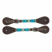 CIRCLE Y OF YOAKUM Circle Y Turquoise Round Up Women's Spur Straps CIRCLE Y OF YOAKUM Circle Y Turquoise Round Up Women's Spur Straps