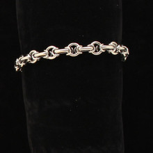 M & F Silver Strike Men's Round Link Chain Bracelet M & F Silver Strike Men's Round Link Chain Bracelet