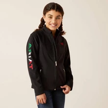 ARIAT Ariat Girl's Black New Team Softshell Brand Jacket 