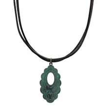 MONTANA SILVERSMITH Montana Silversmiths Scalloped Window Bronze Aztec Western Necklace 