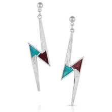 MONTANA SILVERSMITH Montana Silversmiths Lightning Bolt Western Earrings MONTANA SILVERSMITH Montana Silversmiths Lightning Bolt Western Earrings