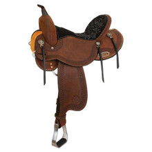 CIRCLE Y OF YOAKUM Circle Y Cloverleaf Barrel Saddle 14 1/2" CIRCLE Y OF YOAKUM Circle Y Cloverleaf Barrel Saddle 14 1/2"