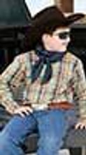 CINCH Cinch Boy's Green Plaid Button Western Shirt CINCH Cinch Boy's Green Plaid Button Western Shirt
