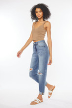 KANCAN KanCan Women's Dark Wash Jinny High Rise Mom Jean 