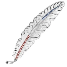 Montana Silversmiths Red White & Blue American Patriot Silver Hat Feather