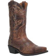 Laredo Men's Tan & Brown Jag Snip Toe Western Boot