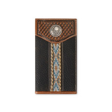 M & F Ariat Southwest Woven Leather Western Rodeo Wallet  
