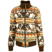 HOOEY Hooey Women's Tan & Brown Quilted Track Jacket 