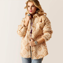 ARIAT Ariat Women's Natural SW Print Sherpa Shacket Shirt Jacket ARIAT Ariat Women's Natural SW Print Sherpa Shacket Shirt Jacket